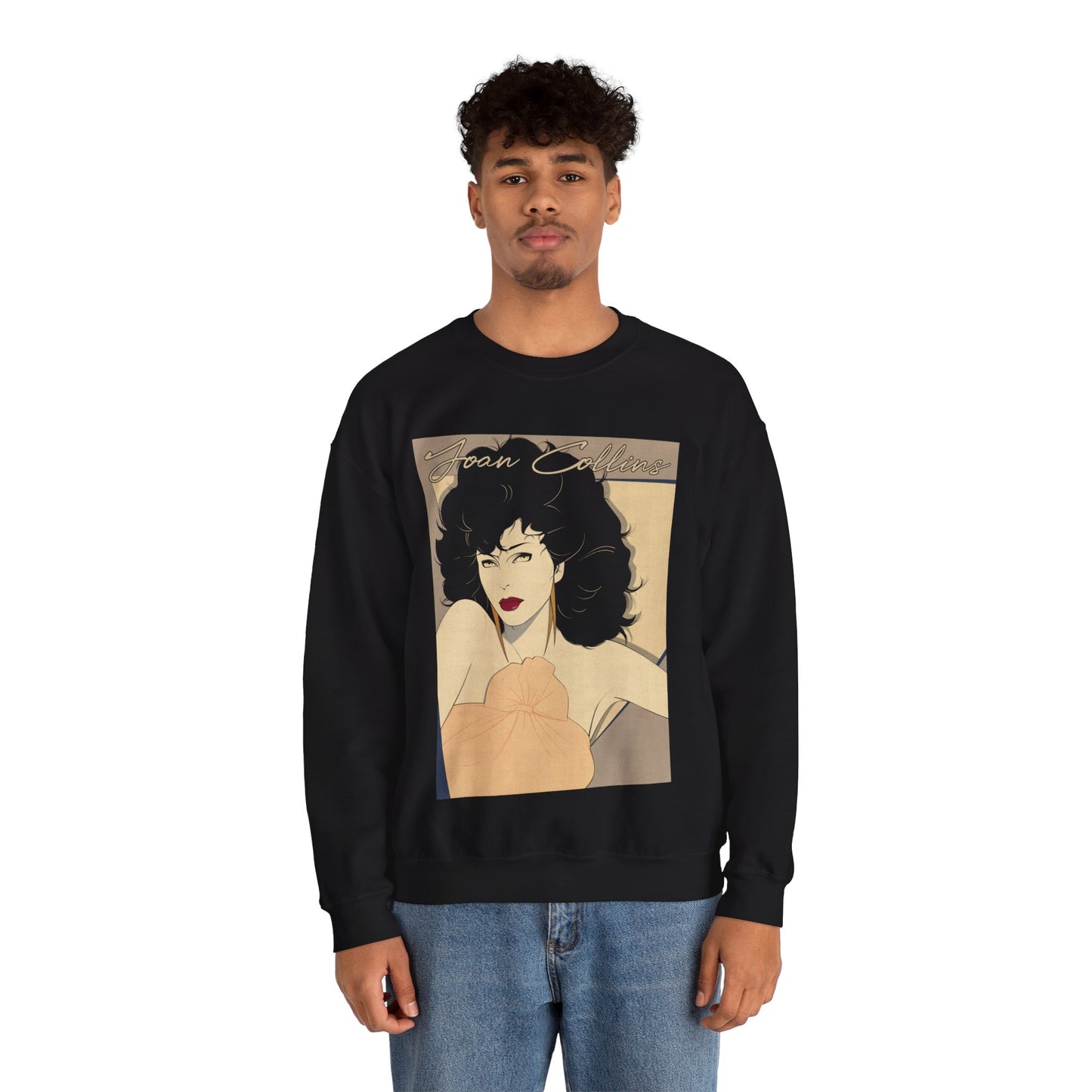 Joan Collins by Patrick Nagel – Sweatshirt (80's Portrait with Vintage Print Effect)