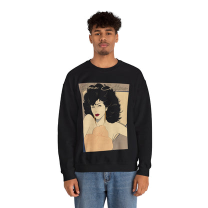Joan Collins by Patrick Nagel – Sweatshirt (80's Portrait with Vintage Print Effect)