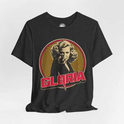 Gloria (Gena Rowlands/1980 Graphic Tee with Vintage Print Effect/John Cassavetes)