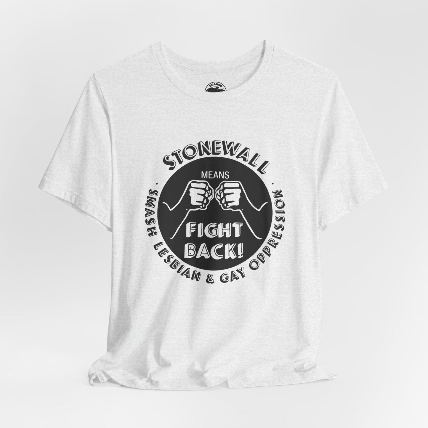 Stonewall Means Fight Back!  (Replica Gay & Lesbian Rights Protest Tee/YAWF)