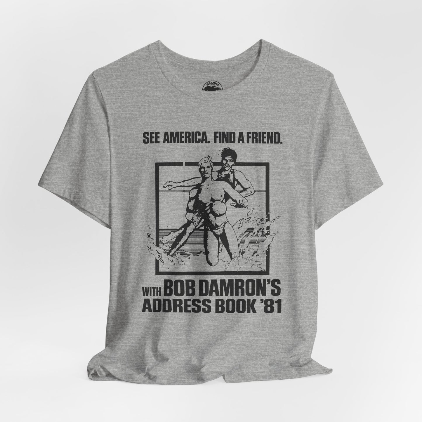 1981 Bob Damron’s Address Book (Replica Promo Shirt/See America. Find a Friend.)