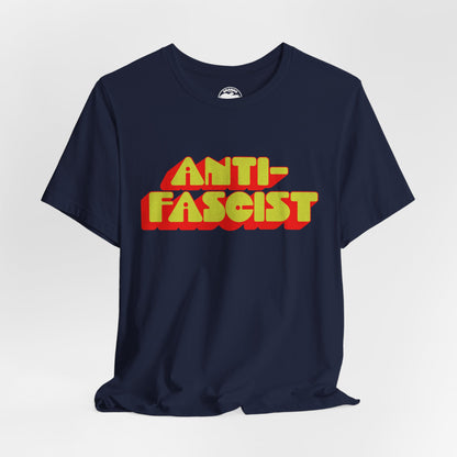 Anti-Fascist (70's Font with Vintage Print Effect)