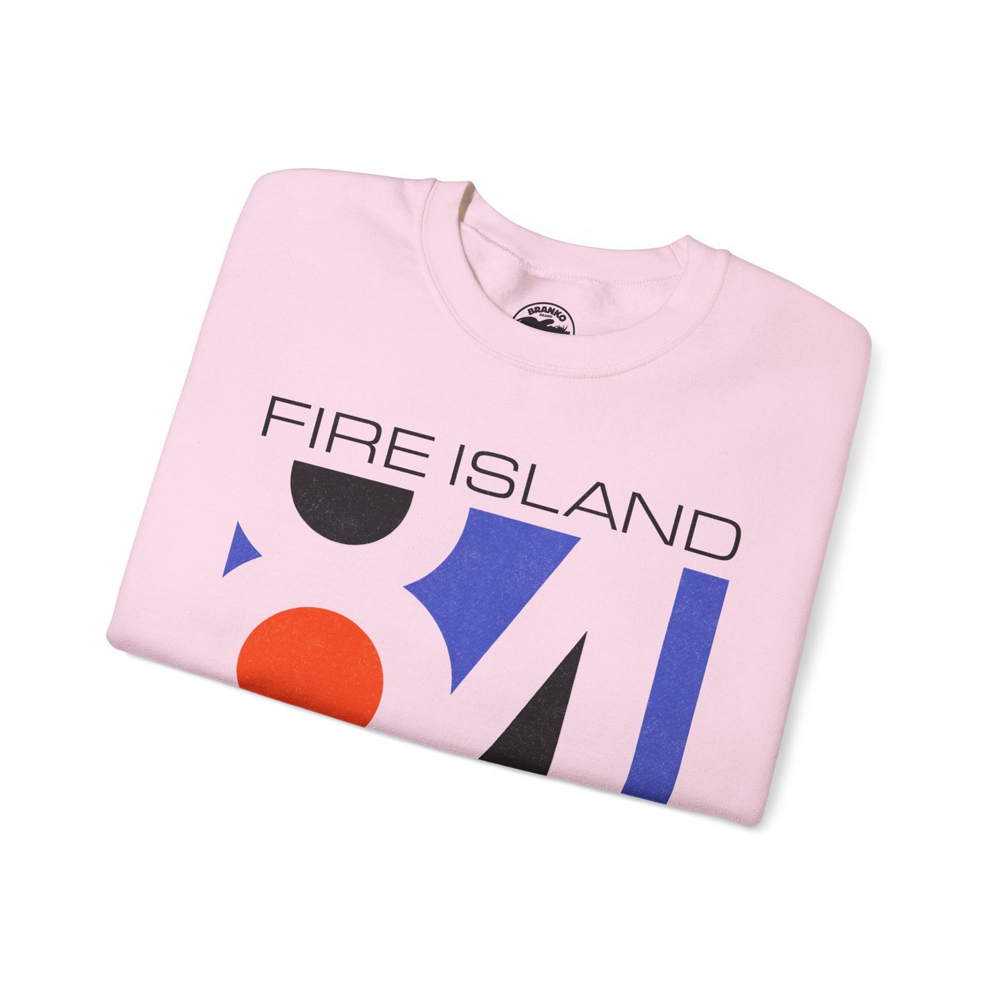 Fire Island Pines (Replica 1984 Souvenir Sweatshirt/Fire Island, New York/Graphic with Vintage Print Effect)