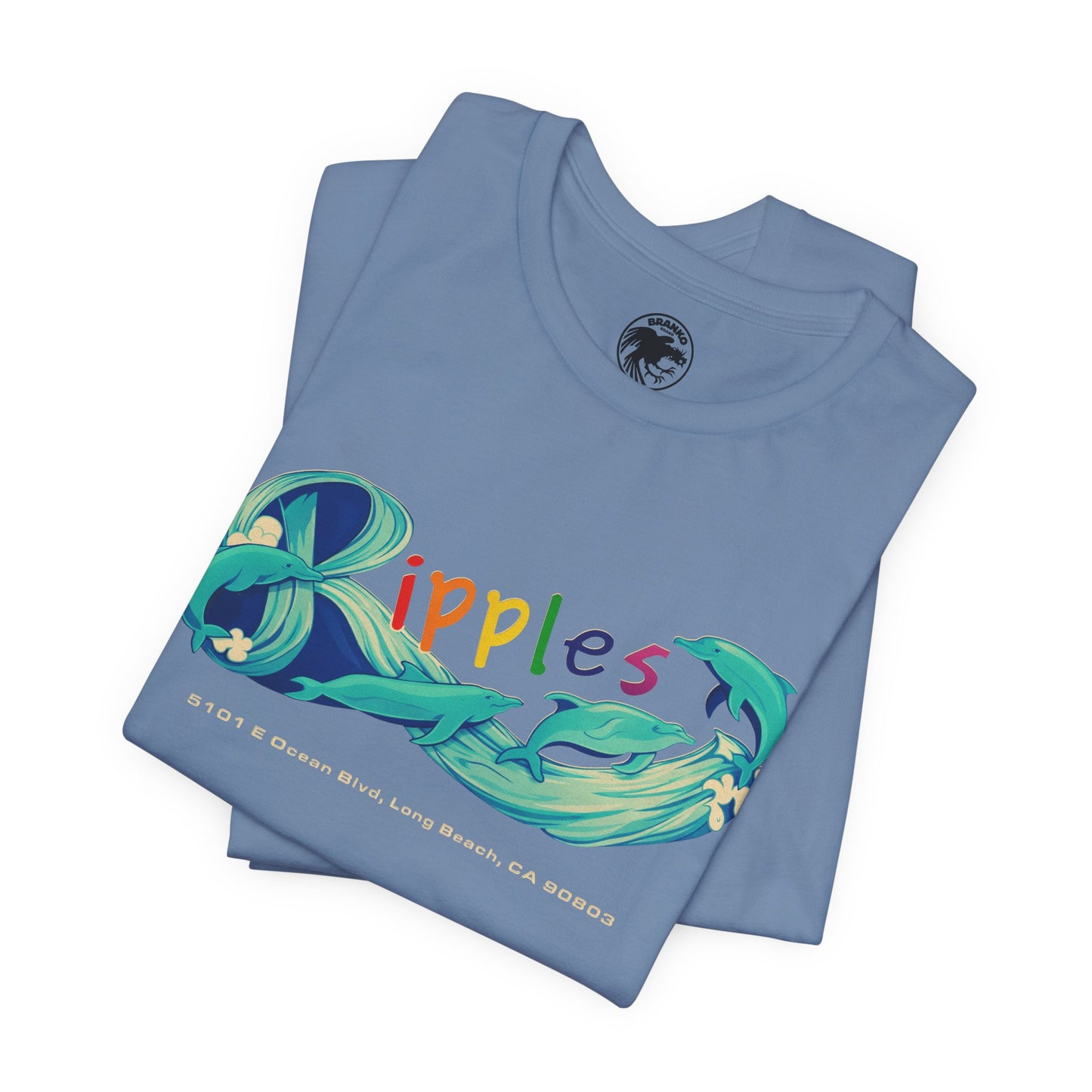 Club Ripples (Long Beach, CA LGBTQ+ Nightclub/1972-2019/Exterior Sign Graphic with Vintage Print Effect)