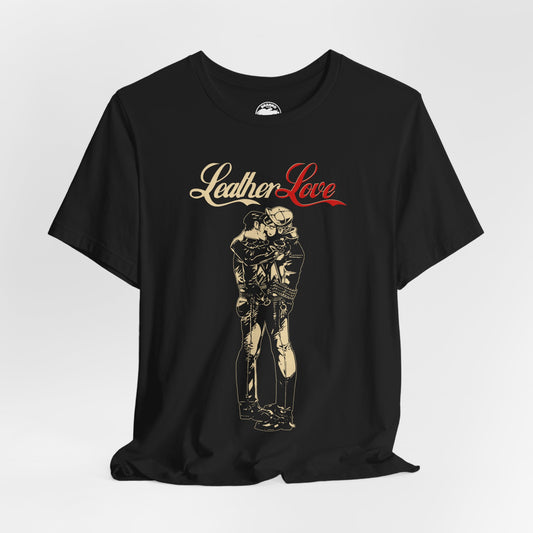 Leather Love (Gay Leathermen Kiss/Vintage Inspired Gay Leather Shirt/Leather Culture)