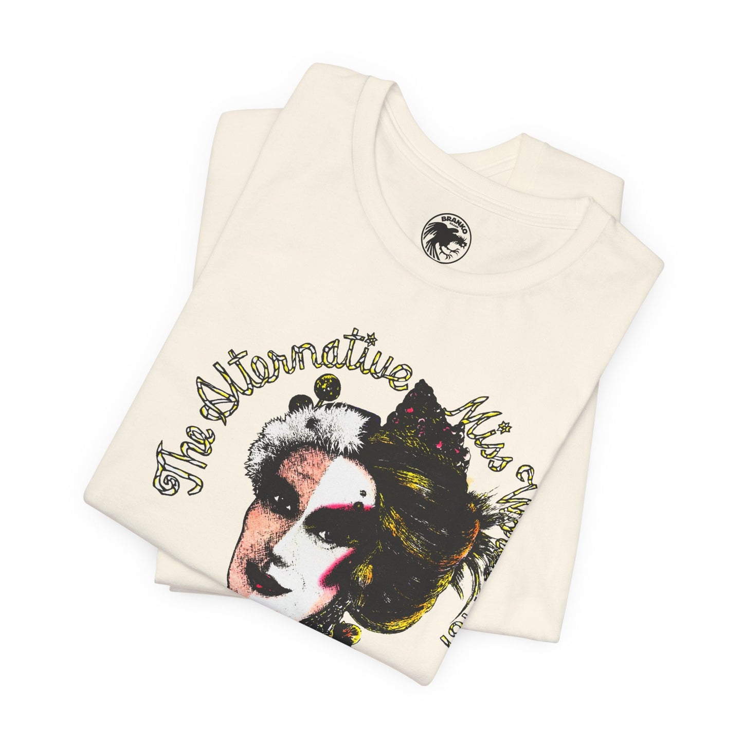 Alternative Miss World (Replica 1981 Souvenir Tee with Vintage Print Effect)