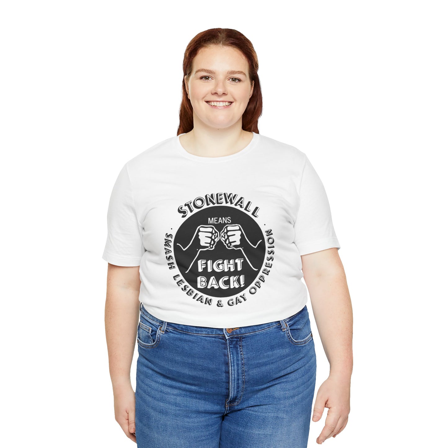 Stonewall Means Fight Back!  (Replica Gay & Lesbian Rights Protest Tee/YAWF)