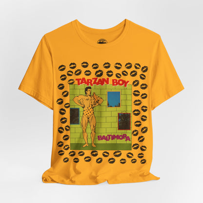 Tarzan Boy (Oversized Covert Art Graphic with Vintage Print Effect/Baltimora Tarzan Boy Shirt)