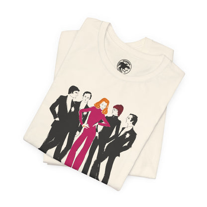 Bacall and the Boys (Promo Graphic/Lauren Bacall,Yves Saint Laurent, Pierre Cardin, Giorgio Armani, Emanuel Ungaro, and Marc Bohan)