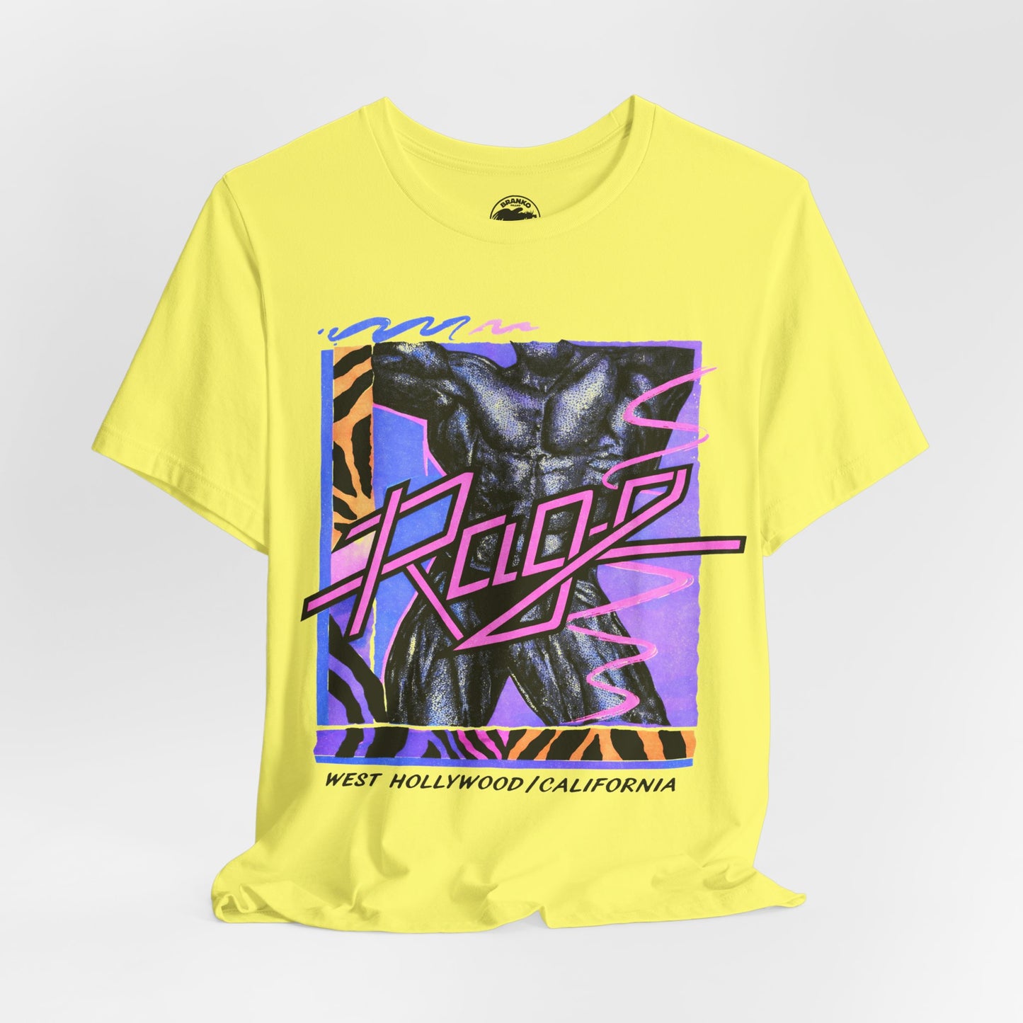 Rage (West Hollywood LGBTQ Nightclub/1983-2020/Replica 90's Promo Tee with Vintage Print Effect)