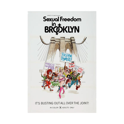 Sexual Freedom in Brooklyn (1971 Adult Film Poster/Replica Vintage Porn Poster)