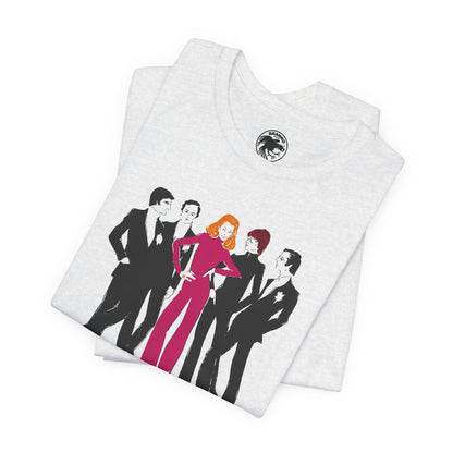 Bacall and the Boys (Promo Graphic/Lauren Bacall,Yves Saint Laurent, Pierre Cardin, Giorgio Armani, Emanuel Ungaro, and Marc Bohan)