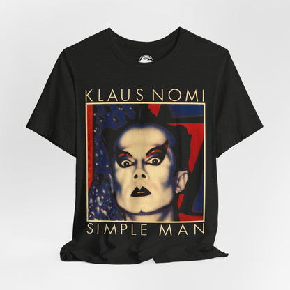 Klaus Nomi (Simple Man/Large Graphic with Vintage Print Effect/Klaus Nomi Shirt)