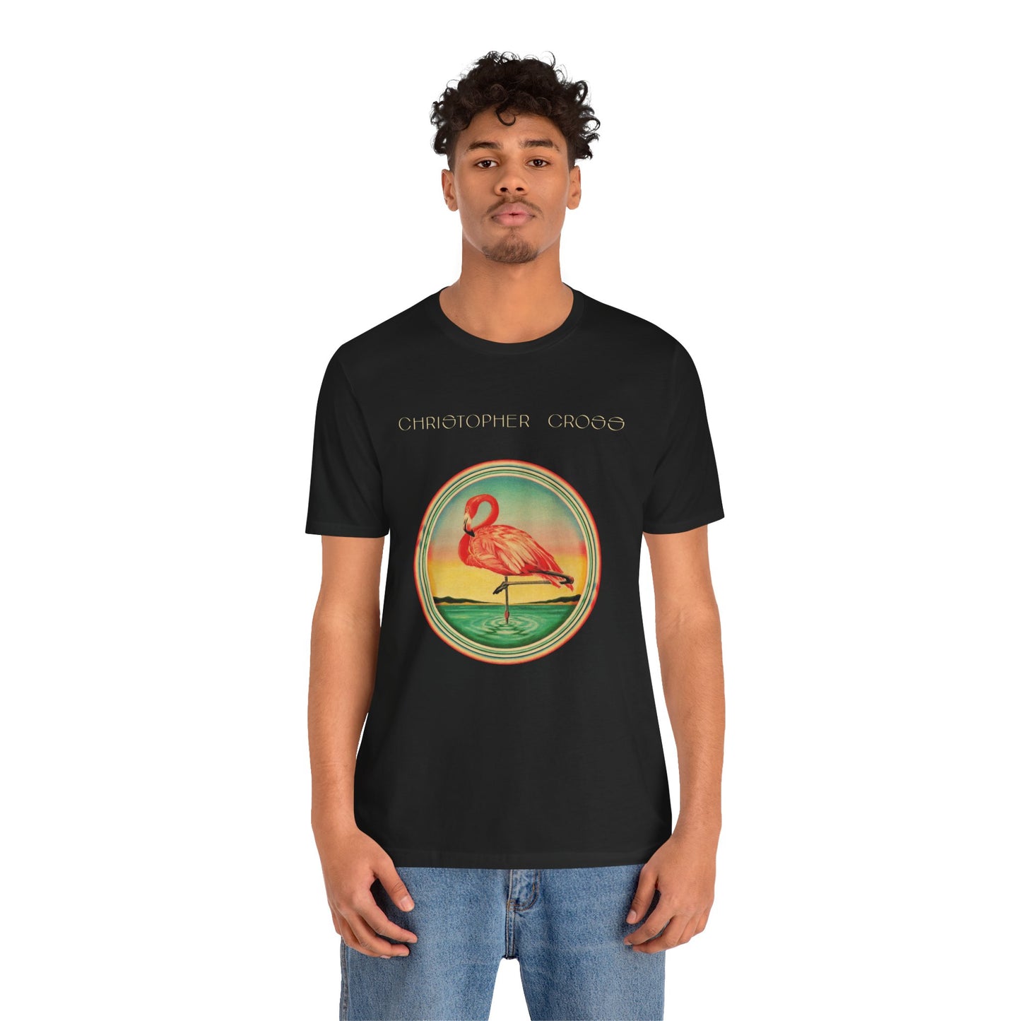 Christopher Cross (Debut Album Artwork T-Shirt with Vintage Print Effect/Yacht Rock Shirt)