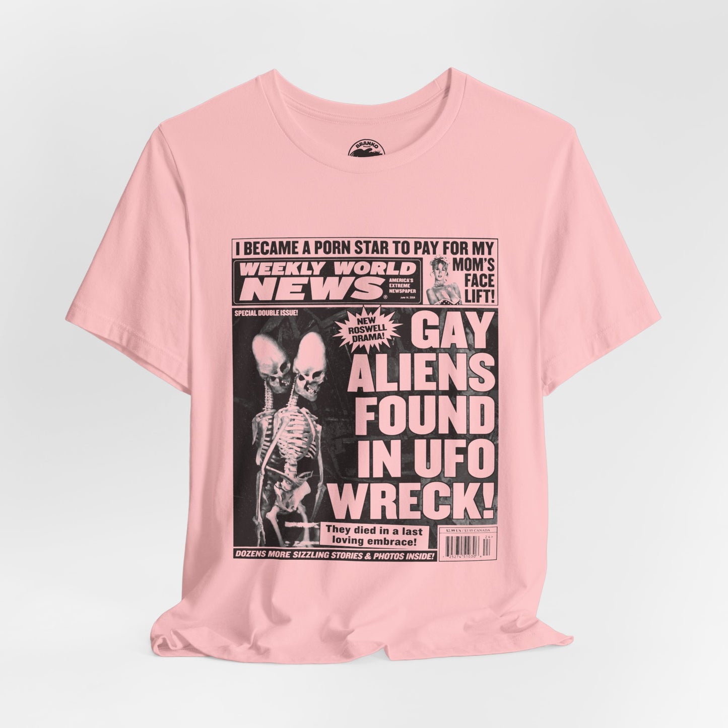 Gay Aliens (Weekly World News 2004 Front Page/Graphic with Vintage Effect)