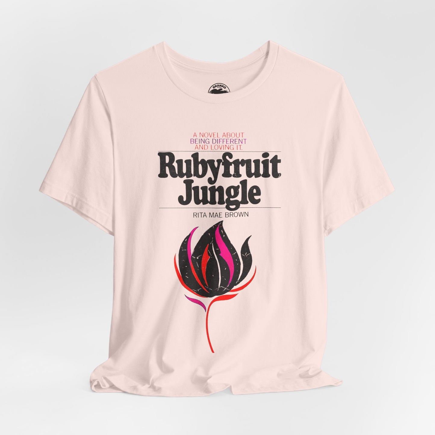 Rubyfruit Jungle (Book Cover Graphic with Vintage Print Effect/Lesbian Novel)