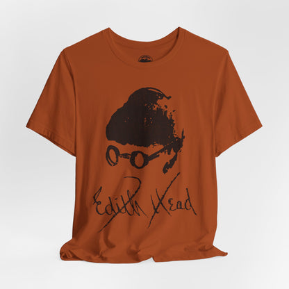 Edith Head (Self Portrait and Signature with Vintage Effect)