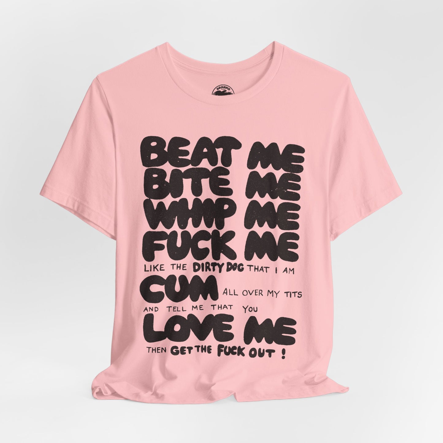 Beat Me. Bite Me. Whip Me... (Replica Iconic Punk Tee as Worn by Joan Jett and Adam Ant/Graphic with Vintage Print Effect)