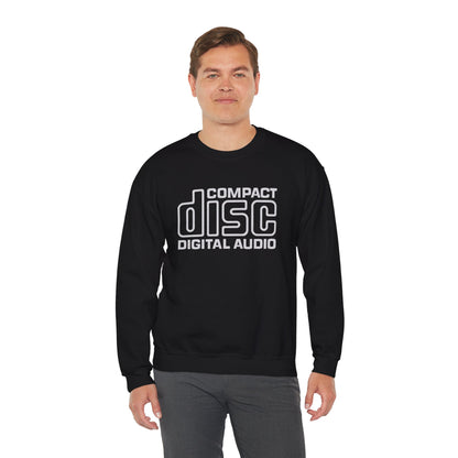 Compact Disc Logo Sweatshirt (Graphic Logo with Vintage Print Effect)