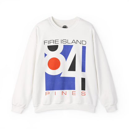 Fire Island Pines (Replica 1984 Souvenir Sweatshirt/Fire Island, New York/Graphic with Vintage Print Effect)