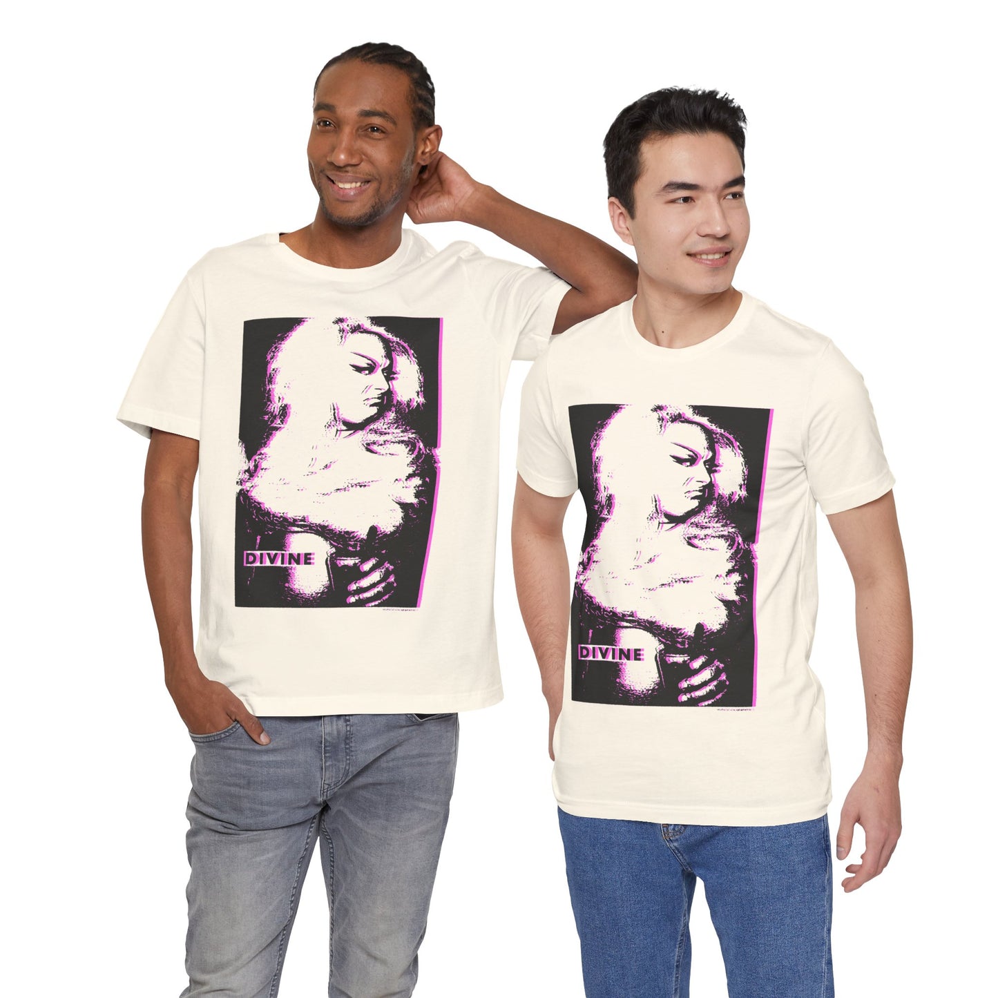 Divine (Replica 80's Promo tee with Vintage Pink Punk Trash Effect)