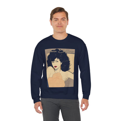Joan Collins by Patrick Nagel – Sweatshirt (80's Portrait with Vintage Print Effect)