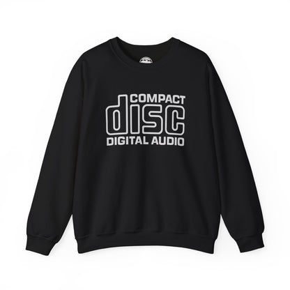 Compact Disc Logo Sweatshirt (Graphic Logo with Vintage Print Effect)