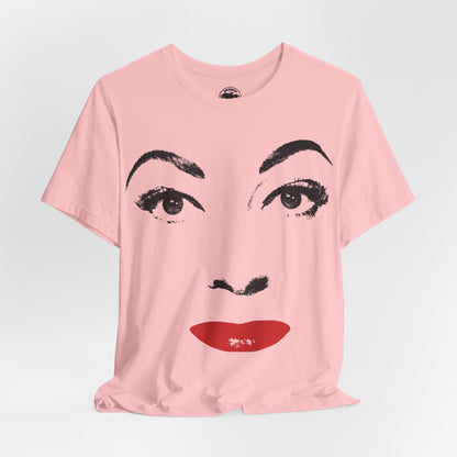 Mommie Dearest (Horrifyingly Large Face Graphic with Vintage Print Effect/Mommie Dearest Shirt/Faye Dunaway/Joan Crawford Shirt)