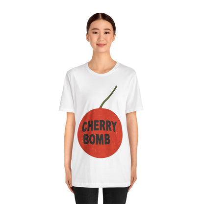 Cherry Bomb (Oversized Firecracker Graphic with Vintage Print Effect)