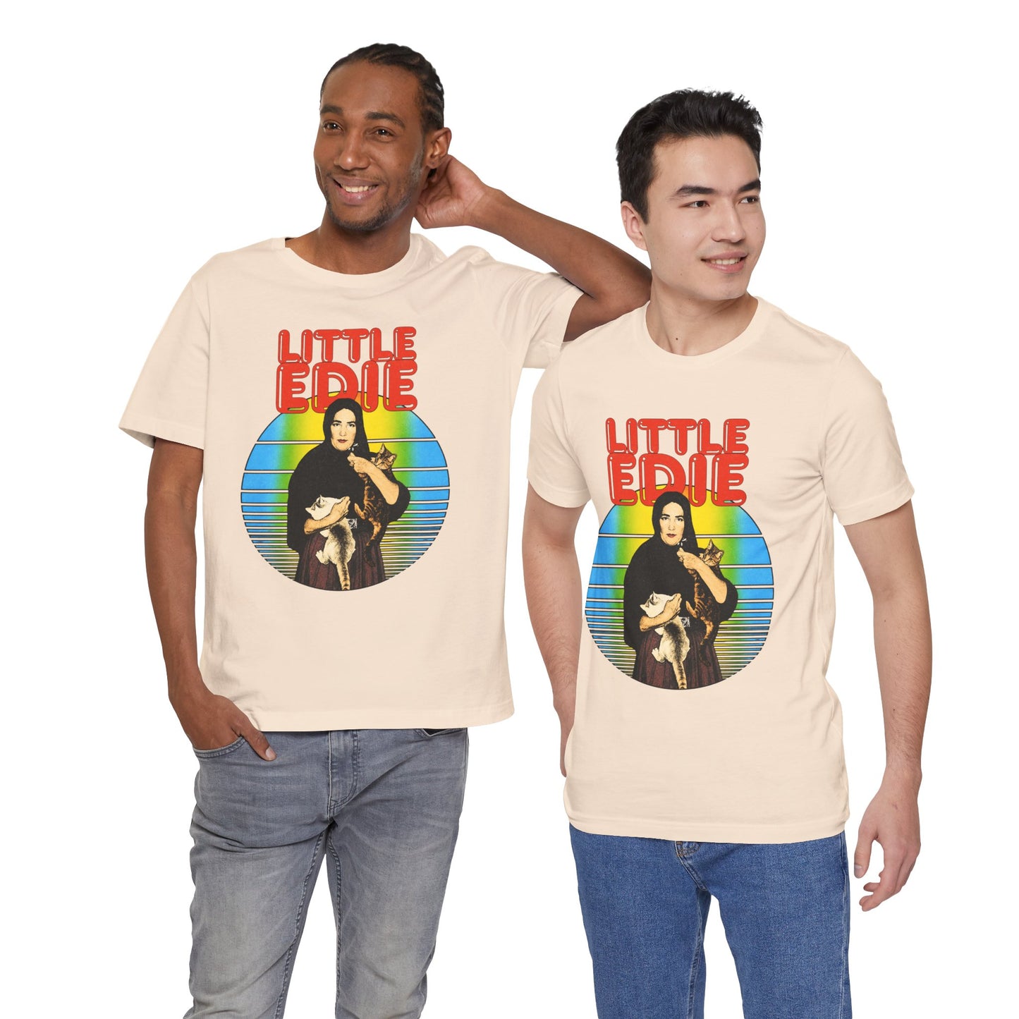 Little Edie (70's Iron On Style Graphic with Vintage Print Effect/Grey Gardens Shirt/Edith Bouvier Beale)