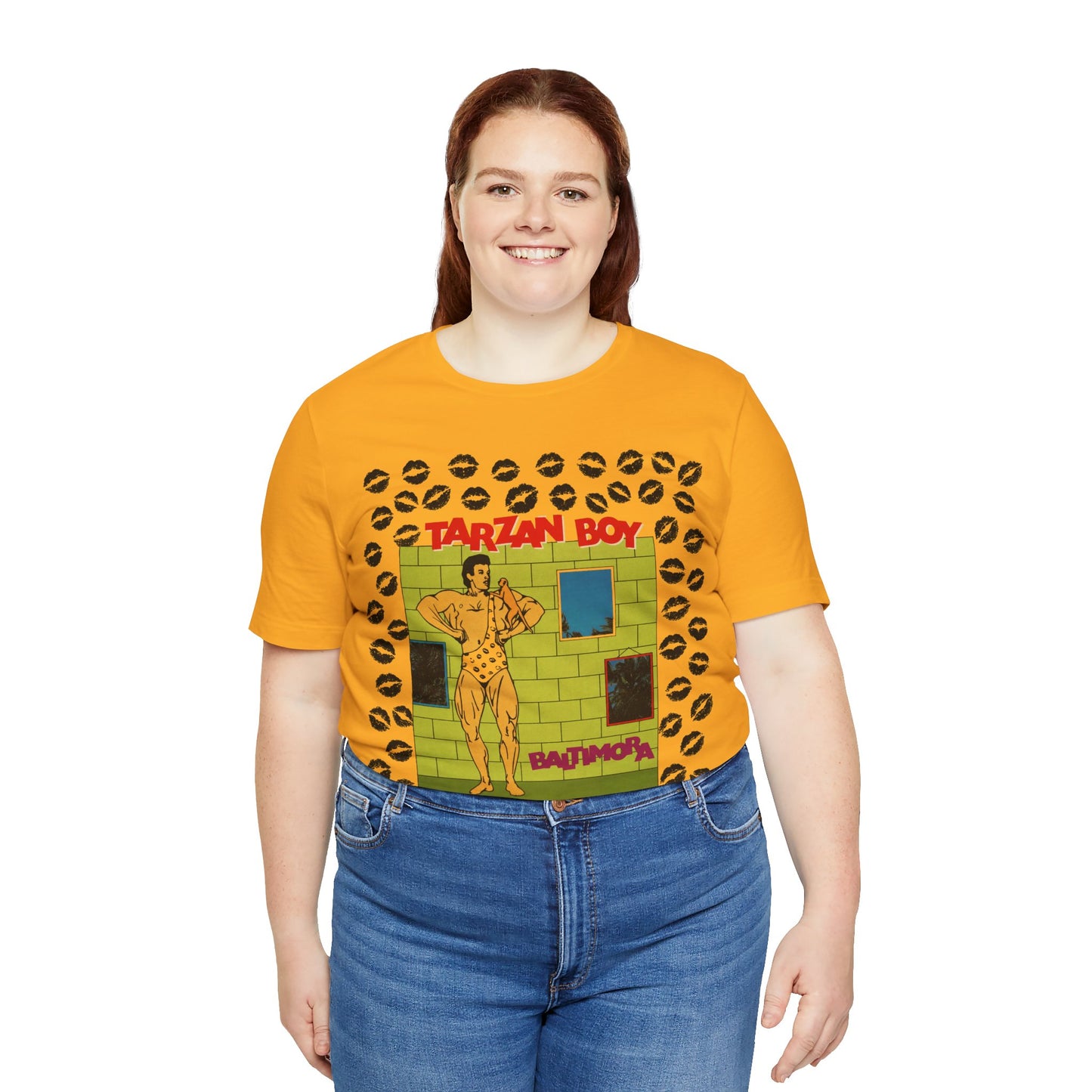 Tarzan Boy (Oversized Covert Art Graphic with Vintage Print Effect/Baltimora Tarzan Boy Shirt)