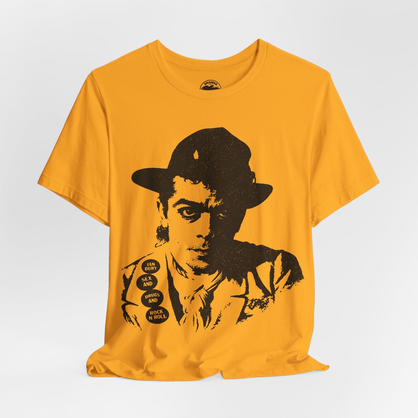 Ian Dury (Replica Sex and Drugs and Rock n' Roll Promo Tee/1977)