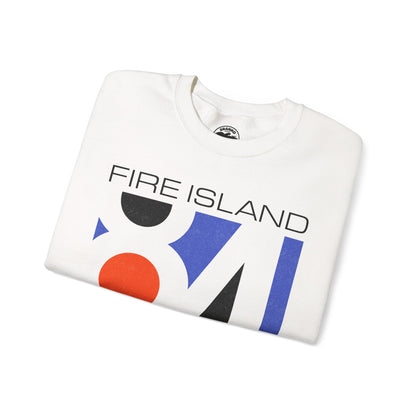 Fire Island Pines (Replica 1984 Souvenir Sweatshirt/Fire Island, New York/Graphic with Vintage Print Effect)