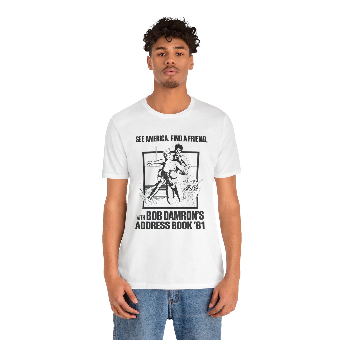 1981 Bob Damron’s Address Book (Replica Promo Shirt/See America. Find a Friend.)
