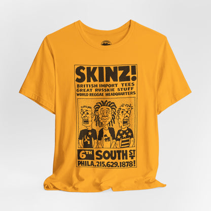 SKINZ! (South Street Philadelphia Counter Culture Shop/Replica Promo Shirt/Skinz South Street)