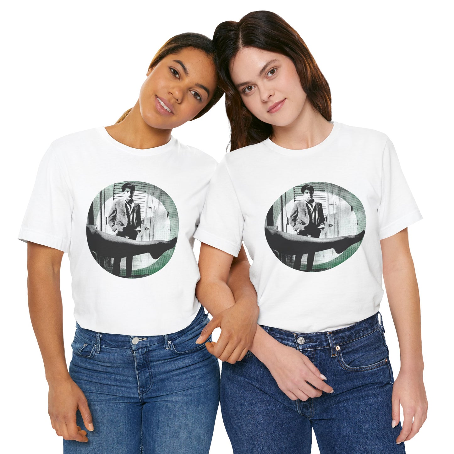 The Graduate (Mod Circle Graphic with Vintage Print Effect/Dustin Hoffman/Anne Bancroft/Mrs. Robinson)