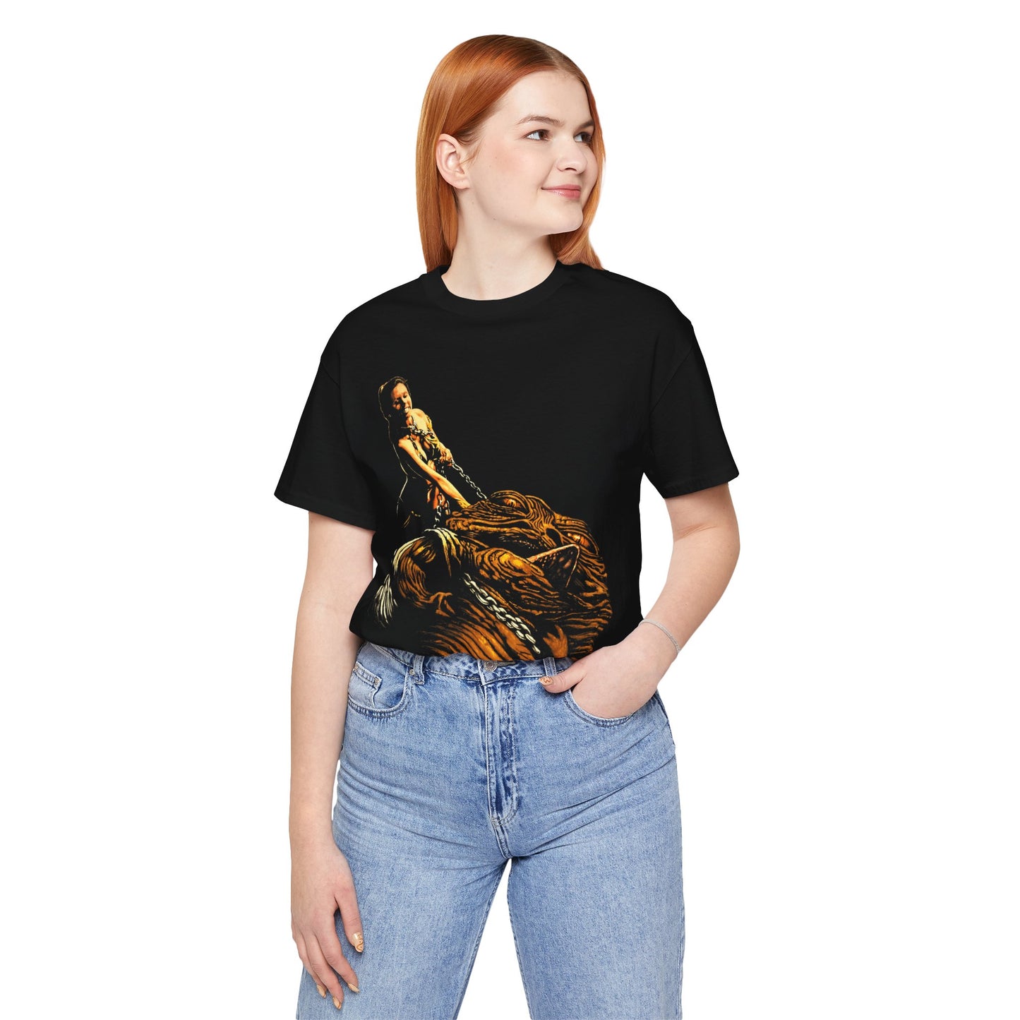 Princess Leia / Jabba Replica Tee (Princess Leia Choking Jabba the Hutt/Fuck the Patriarchy/Star Wars Shirt)
