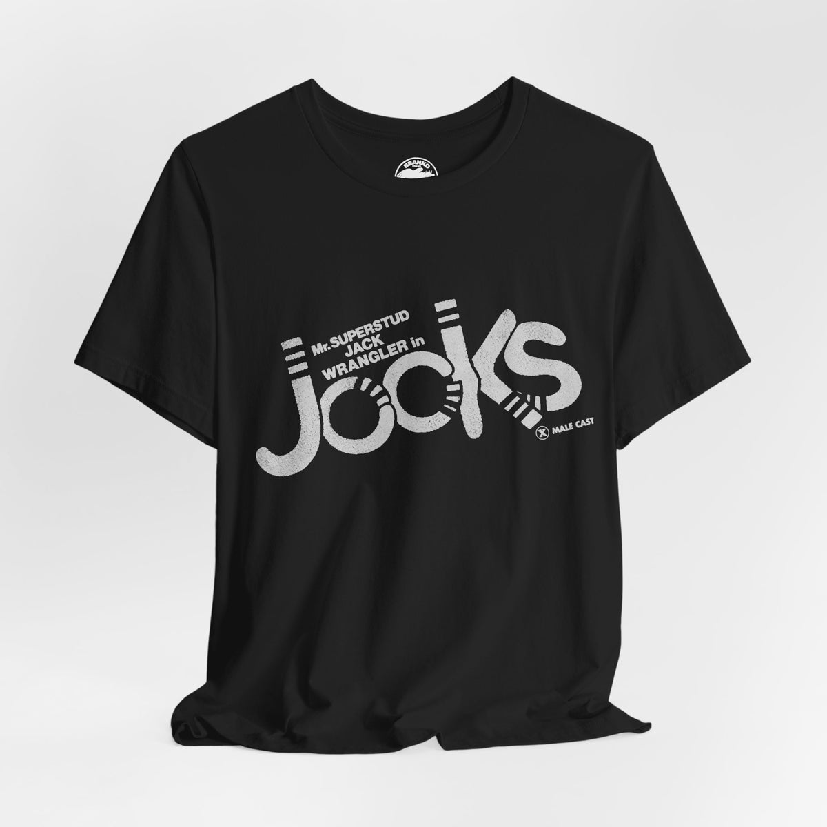 Jock's (Replica 70's Gay Adult Film Promo Tee/Jack Wrangler/70's Gay Porn)