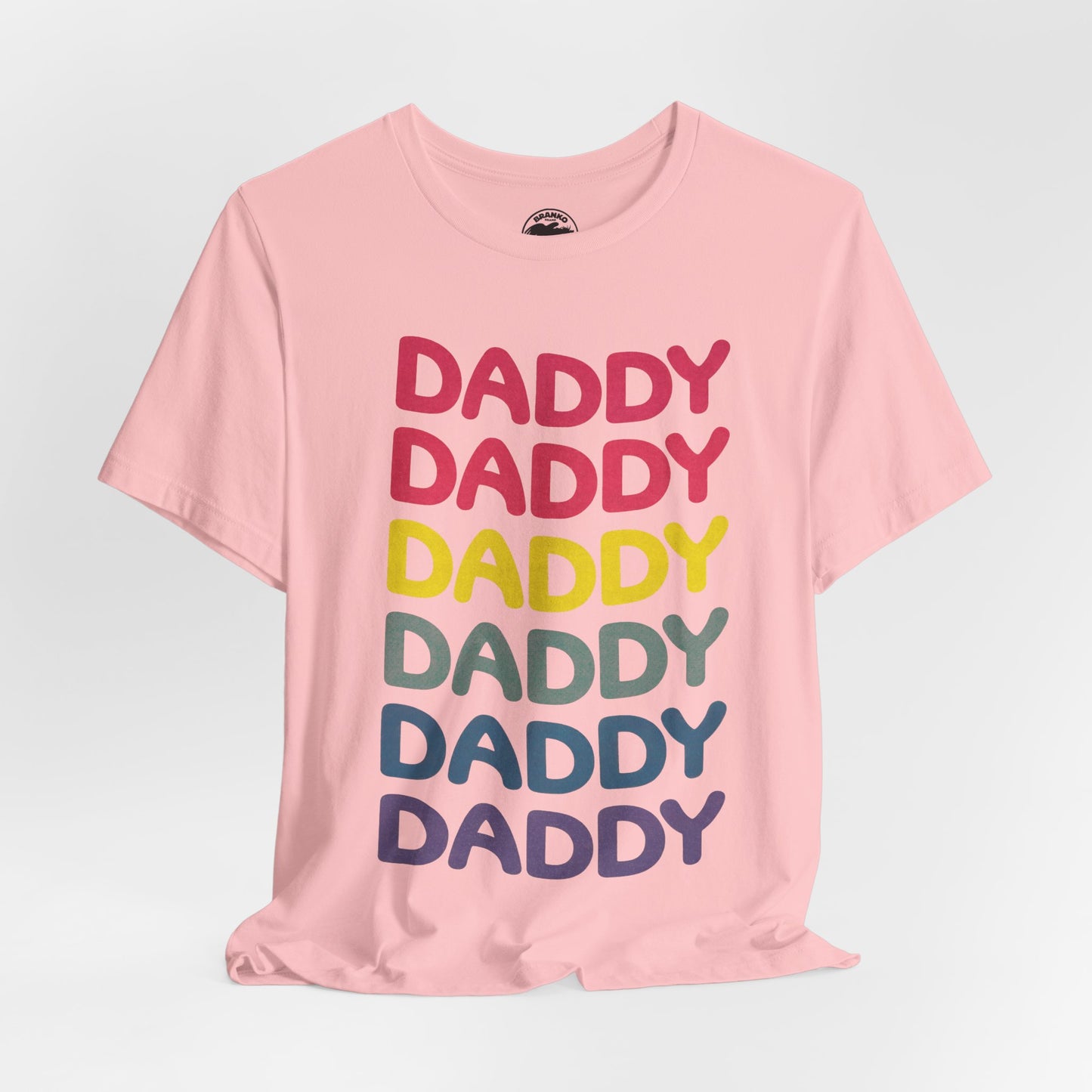 Daddy (Replica 80's Gay Daddy Rainbow Novelty Shirt/Vintage Print Effect)