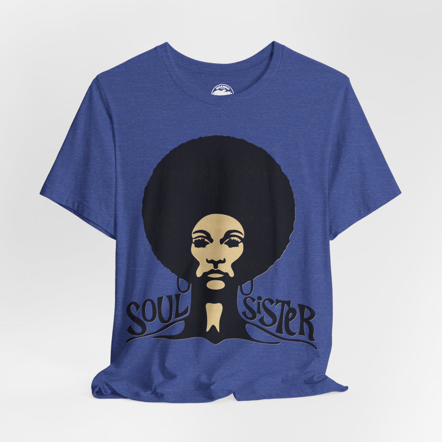 Soul Sister (Graphic from 70's Blacklight Poster/Vintage Print Effect/Black Pride Shirt)