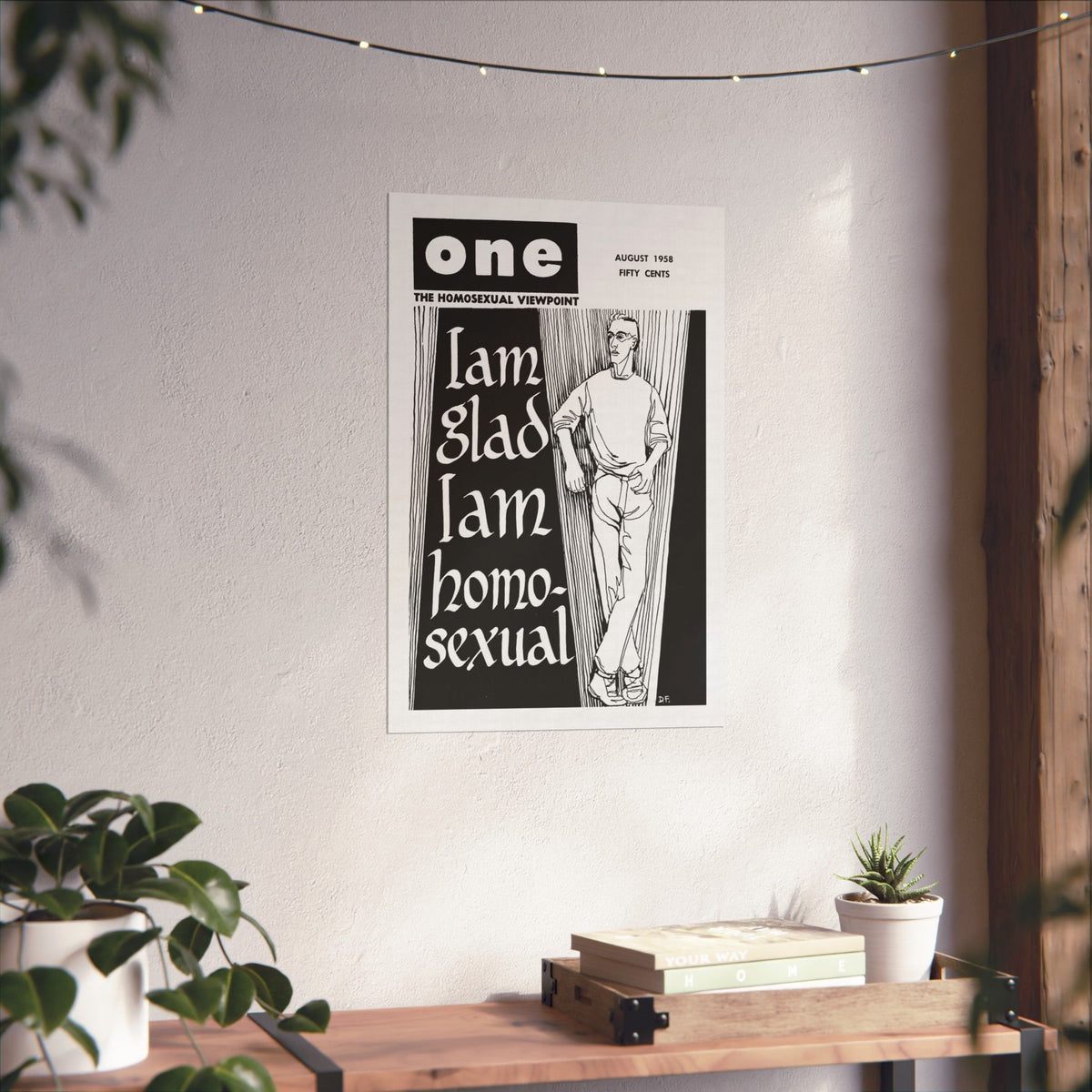 ONE Magazine Poster (August 1958 Cover Poster/The Homosexual Viewpoint)