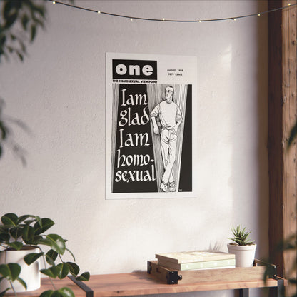 ONE Magazine Poster (August 1958 Cover Poster/The Homosexual Viewpoint)