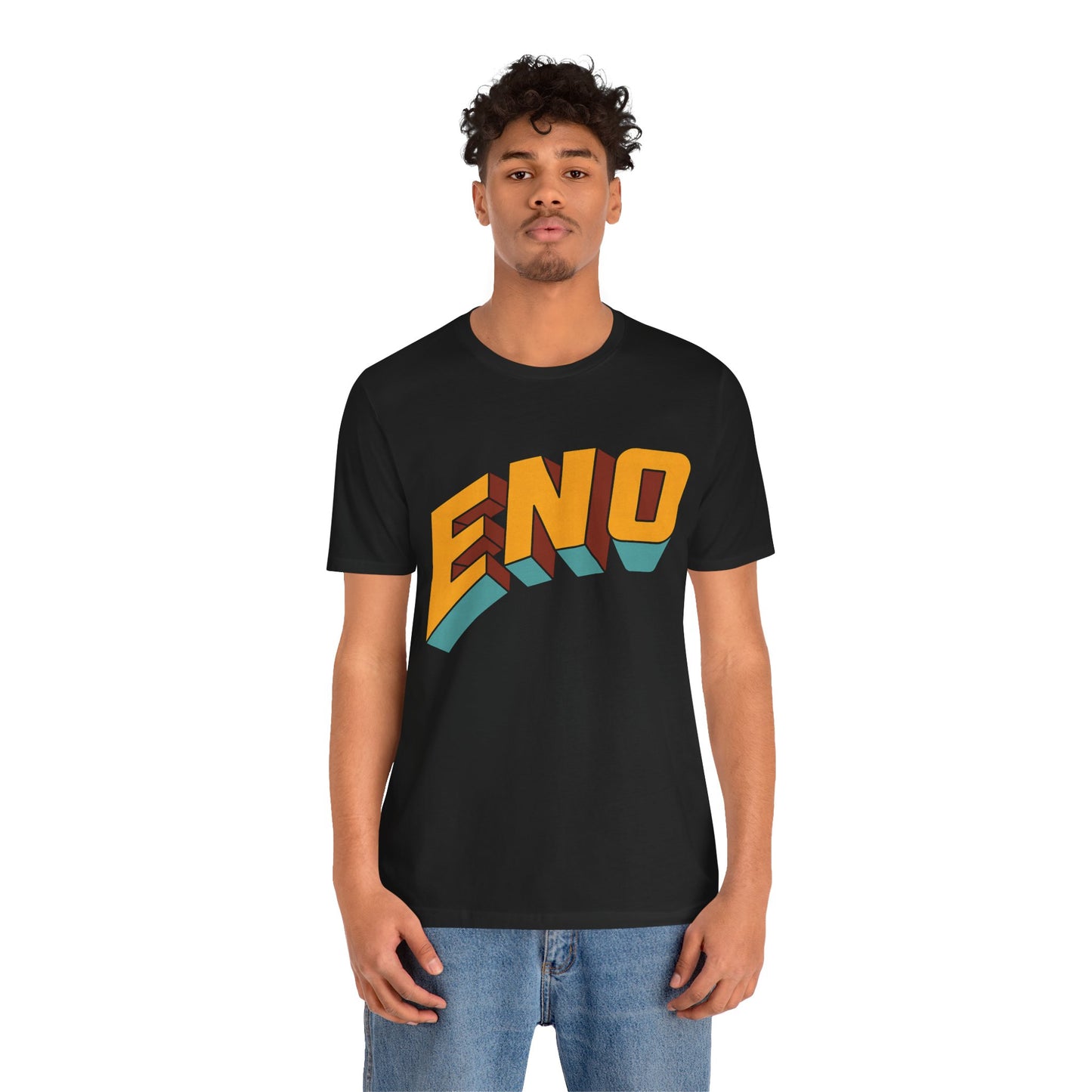 Eno (Here Come the Warm Jets Logo/Brian Eno shirt)