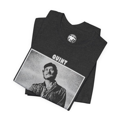 Quint (Robert Shaw Jaws Shirt/Graphic with Vintage Print Effect)