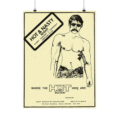 Hot Delivery Poster (Denver Private Glory Hole Club/70's and 80's)