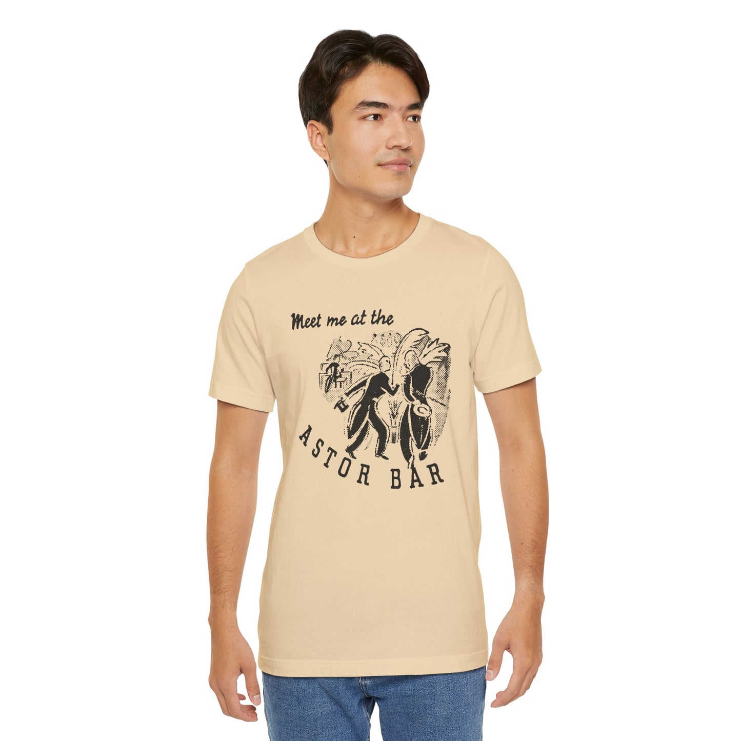 The Astor Bar (Historic New York City Gay Bar/1910-1967/Astor Hotel Times Square/Image on Shirt from 1920's Matchbook)