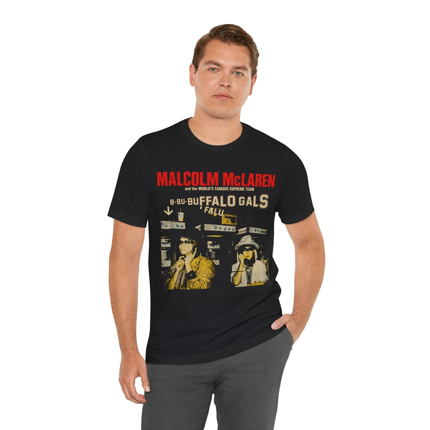 Malcolm McLaren (Buffalo Gals Graphic with Vintage Print Effect)