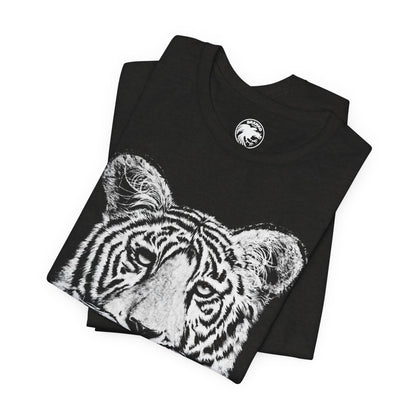 White Bengal Tiger (Replica 90's Tiger Shirt/Oversized Graphic with Vintage Print Effect)