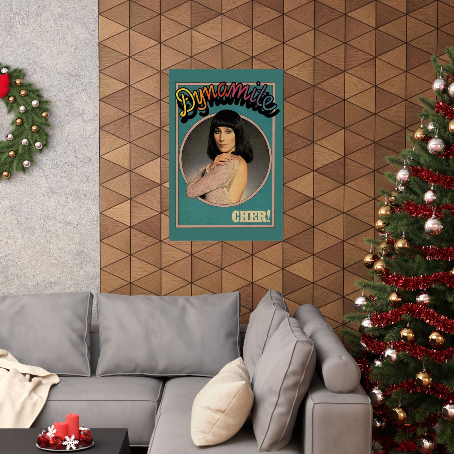 Cher (Dynamite Magazine Cover Poster/70's/Graphic with Vintage Print Effect)
