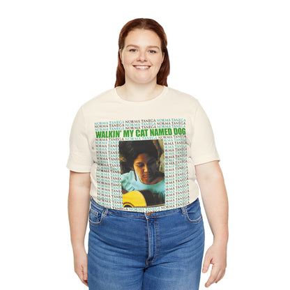 Norma Tanega (Oversized Walkin' My Cat Named Dog Graphic with Vintage Print Effect)